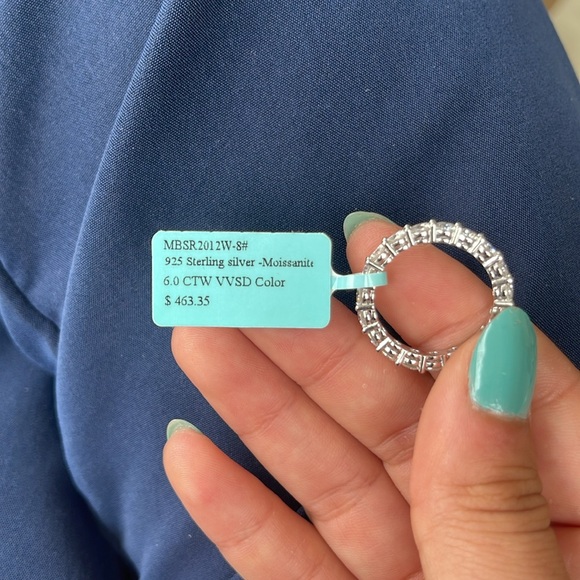 6.0 CT Moissanite Diamond Full Eternity Band - Picture 5 of 5